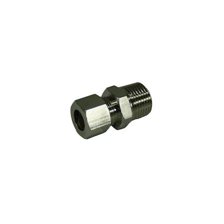 Jones Stephens 3/8in. x 1/2in. Chrome Plated Compression x Male Connector N68068LF
